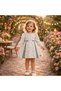 Baby Girl-Child Minimal Heart Patterned Front Pleated Green Dress 6-18 Months - 4