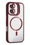 Matrixzn iPhone 16 Plus Cover with Remim Lens and Magsafe Stand (230825) - Burgundy