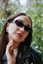 Gg Black Frame Black Glass Sunglasses - 4