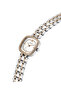 Ladies 2T Silver/Rose Gold Tone Square Analog Watch - 4