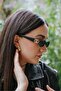 Gg Black Frame Black Glass Sunglasses - 3