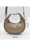 Women's Hand and Shoulder Bag Half Moon Model with Gold Accessories, Quality Faux Leather, Daily Stylish Cross Strap - 2