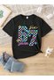 67 Printed Short Sleeve T-Shirt for Girls