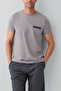 Men's Cotton Gray Short Sleeve, Long Pants/Short Shorts 3-Piece Boxed Pajama Set - 6