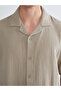Timeless Clothing & Timeless Choices Comfortable Fit Cuban Roba Collar Short Sleeve Muslin Men's Shirt - 3
