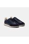 Men's Navy Blue Lace-Up Leather Sports Shoes