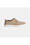 Men's Beige Lace-Up Suede Casual Shoes - 2