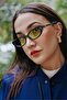 Gc Black Frame Green Glass Sunglasses - 4