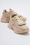 Women's Beige Sneakers | High-Soled Everyday Sneakers, Thick-Sole Trend Casual - 5
