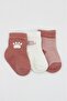 3-Piece Combed Cotton Socks Bs10110 Powder - 2