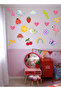 Flamingo Children's Room Wall Sticker Rainbow Fruit Figured Baby Kids Room Decorative Wall Ornament - 6