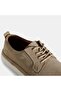 Men's Beige Lace-Up Suede Casual Shoes - 7