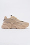 Women's Beige Sneakers | High-Soled Everyday Sneakers, Thick-Sole Trend Casual - 6