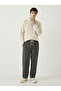 Men's Khaki Comfortable Fit Linen Muslin Trousers Lightweight Fabric with Back Pockets