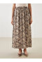 Patterned Women's Skirt with Elastic Waist - 2