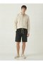 Men's Black Linen Muslin Shorts 100% Cotton Organic Fabric with Back Pockets - 5