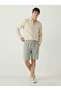 Men's Gray Linen Muslin Shorts 100% Cotton Organic Fabric with Back Pockets - 7