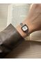 Öztel Vintage Minimalist Metal Cord Vintage Women's Wristwatch Square - 7