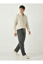 Men's Khaki Comfortable Fit Linen Muslin Trousers Lightweight Fabric with Back Pockets - 8