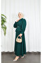 Beli Pensli Sleeveless Gathered Detailed Skirted Double Set Emerald Hnt85861 - 4