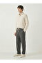 Men's Khaki Comfortable Fit Linen Muslin Trousers Lightweight Fabric with Back Pockets - 7