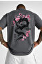 Oversize Japanese Dragon Sakura Printed T-Shirt – Premium 100% Cotton, Unisex