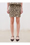 Unique Products from Freezen Store I Dar Fit Leopard Embroidered Knitwear Mini Skirt - 2