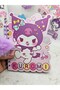 Special Cut Spiral Notebook with Kuromi Figure: Sanrio Character Gift School Notebook with Plush Pompom - 3