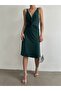 Petrol Strap V-Neck Above Knee Dress |   Vmd2303 - Petrol - 3