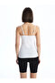 U-Neck Lace Detailed Rope Strap Women's Undershirt (S5) - 4