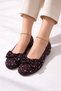 Women's Silvery Stone Bowknot Ballerina Shoes – Comfortable, Stylish, for Daily Use - 6
