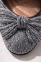 Women's Silvery Stone Bowknot Ballerina Shoes – Comfortable, Stylish, for Daily Use - 3