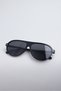 Torino Unisex Vintage Black Ultra Light Uv400 Protected Sunglasses - 3