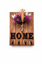 Homeflora Decorative Home Wooden Hall Organizer with Artificial Flower Detail and Keychain Hanger - 4