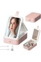 Lighted Mirror Makeup Bag – Pink Crocodile Pattern, Led Mirror Cosmetic Bag - 7