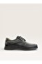 Men's Leather Black Anatomical Daily Comfort Shoes M961 - 3