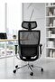 Afifa Furniture Black Office Chair – Ergonomic Chair with High Back Mesh, Adjustable Lumbar S