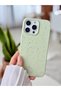 iPhone 16 Promax Compatible Printed Green Mini Flower Design Flexible Silicone Case - 4