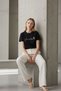 Women's Black Paradise Printed T-Shirt – Crew Neck Short Sleeve Cotton Basic Casual T-Shirt - 6