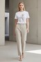 Women's White Floral Print Basic T-Shirt – Short Sleeve Round Neck Cotton Casual T-Shirt, T-Shirt - 2