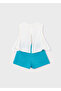 Girl's Sleeveless T-Shirt and Shorts Set 3228 - 2