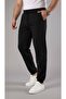 3 Threaded Ribbed Baggy Fit Sweatpants with Elastic Cuffs