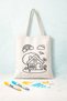 10 Pieces of Home Patterned Bags for Painting – Children's Paintable Cloth Bags |   Educational Activity Bag - 3