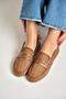 Y267283309 Tan Mesh Look Casual Women's Ballerinas