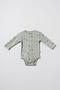 100% Organic Cotton, 2-Piece Long Sleeve Baby Bodysuit Set, Snap Fastener Bodysuit, Baby and Newborn Series, 0-24 Months - 2