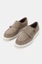 Men's Mink Suede Genuine Natural Leather Size 39-45 Eva Sole Double Buckle Loafer Shoes - 2