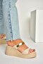 Y973518509 Beige Thick Soled Women's Slippers - 2