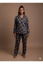 Women's Buttoned Cotton Thin Sh Fleece-Lined Pajama Set - 5