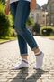 12 Pairs Women's Cotton Striped White Booties Socks Set Sports Tennis Socks - 4