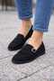 Orka Women's Loafer Soft Suede Anatomic Shoes C331-Black - 5